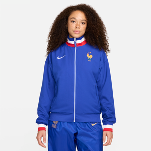 FFF Strike Home Nike Dri-FIT-fodboldjakke til kvinder - blå blå M (EU 40-42)