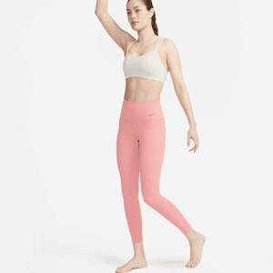 Nike Zenvy-leggings i 7/8-længde med høj talje og let støtte til kvinder - Pink Pink XS (EU 32-34)