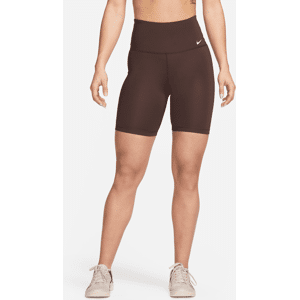 Nike Dri-FIT One-cykelshorts (18 cm) med høj talje til kvinder - brun brun XS (EU 32-34)