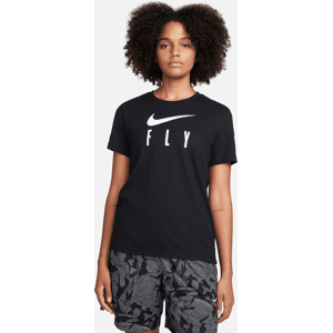 Nike Swoosh Fly Dri-FIT-T-shirt med grafik til kvinder - sort sort L (EU 44-46)