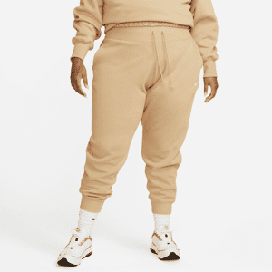 Nike Sportswear Phoenix Fleece-joggers med høj talje til kvinder (plus size) - brun brun 2X