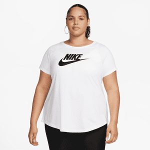 Nike Sportswear Essentials-T-shirt med logo til kvinder (plus size) - hvid hvid 2X
