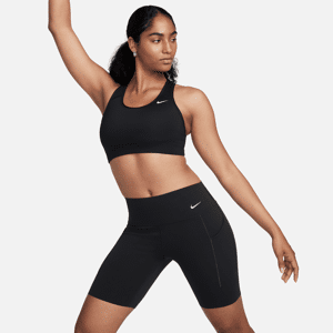 Nike Universa-cykelshorts med medium støtte, mellemhøj talje og lommer til kvinder - sort sort M (EU 40-42)