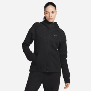 Nike Sportswear Tech Fleece Windrunner–hættetrøje med lynlås til kvinder - sort sort L (EU 44-46)