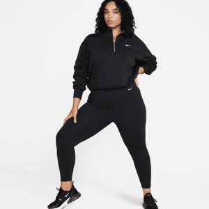 Nike Universa-leggings i fuld længde med medium støtte, høj talje og lommer til kvinder (plus size) - sort sort 2X