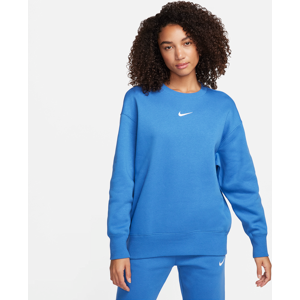 Oversized Nike Sportswear Phoenix Fleece-sweatshirt med rund hals til kvinder - blå blå S (EU 36-38)