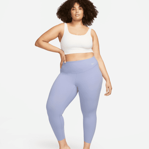 Nike Zenvy-leggings i 7/8-længde med høj talje og let støtte til kvinder (plus size) - lilla lilla 3X