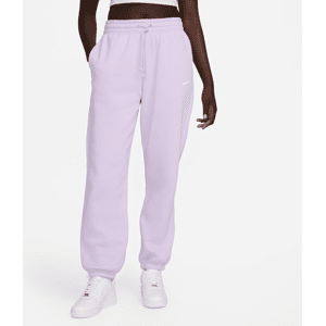 Overdimensionerede Nike Sportswear Phoenix Fleece-sweatpants med høj talje til kvinder - lilla lilla XS (EU 32-34)