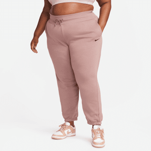 Overdimensionerede Nike Sportswear Phoenix Fleece-sweatpants med høj talje til kvinder (plus size) - lilla lilla 4X