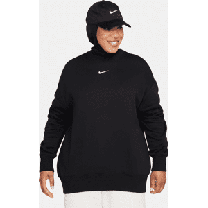 Oversized Nike Sportswear Phoenix Fleece-sweatshirt med rund hals til kvinder - sort sort S (EU 36-38)