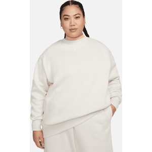 Oversized Nike Sportswear Phoenix Fleece-sweatshirt (plus size) med rund hals til kvinder - brun brun 3X