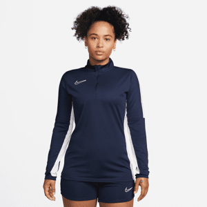 Nike Dri-FIT Academy-fodboldtræningstop til kvinder - blå blå M (EU 40-42)