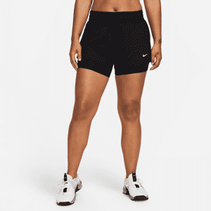Nike One Dri-FIT 2-i-1-shorts med mellemhøj talje (7,5 cm) til kvinder - sort sort S (EU 36-38)