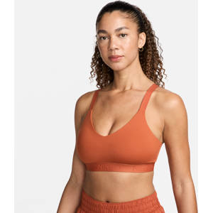 Justerbar Nike Indy-sports-bh med indlæg og medium støtte til kvinder - Orange Orange XXS