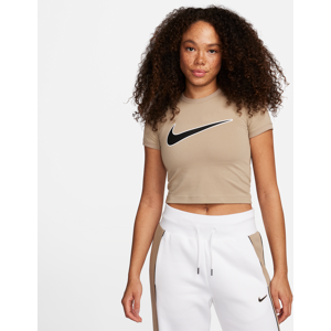 Kort Nike Sportswear-T-shirt til kvinder - brun brun XS (EU 32-34)