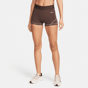 Nike Pro-shorts med mellemhøj talje (8 cm) til kvinder - brun brun S (EU 36-38)