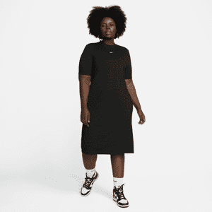 Nike Sportswear Essentia Midi-kjole til kvinder (plus size) - sort sort 4X