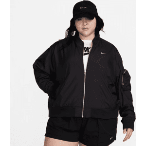 Oversized Nike Sportswear Essential-bomberjakke til kvinder (plus size) - sort sort 1X