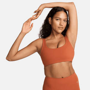Nike Alate All U-sports-bh med let støtte og U-hals til kvinder - Orange Orange L