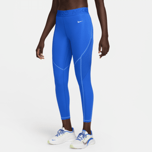 Nike Pro 7/8-leggings med mellemhøj talje og lommer til kvinder - blå blå M (EU 40-42)