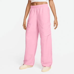 Vævede Nike Sportswear-cargo-bukser til kvinder - Pink Pink XL (EU 48-50)