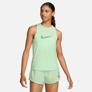 Nike One-løbetanktop med grafik til kvinder - grøn grøn L (EU 44-46)
