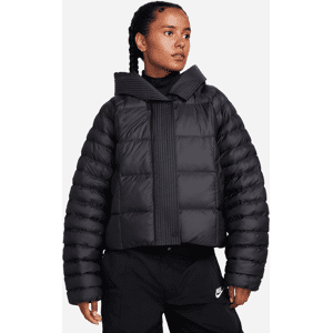 Oversized Nike Sportswear Puffer Swoosh PrimaLoft® Therma-FIT-jakke med hætte til kvinder - sort sort XS (EU 32-34)