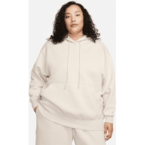 Oversized Nike Sportswear Phoenix Fleece-pullover-hættetrøje til kvinder (plus size) - brun brun 4X