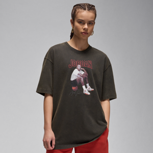 Oversized Jordan-T-shirt med grafik til kvinder - sort sort S (EU 36-38)