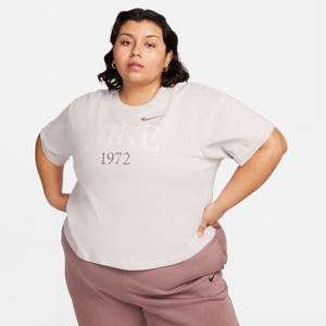Nike Sportswear Classic-T-shirt til kvinder (plus size) - lilla lilla 1X