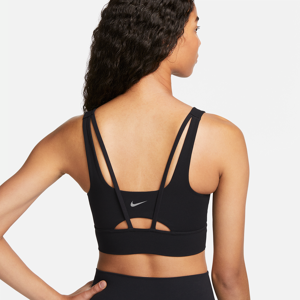 Nike Zenvy Longline-sports-bh med medium støtte og indlæg til kvinder - sort sort XL