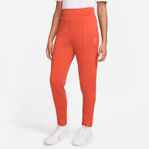Maskinstrikkede NikeCourt Dri-FIT-tennisbukser til kvinder - Orange Orange S (EU 36-38)