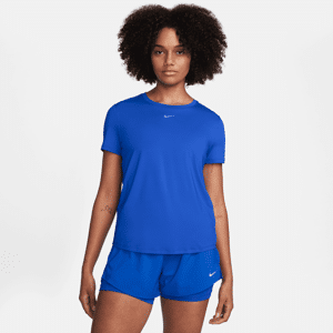 Kortærmet Nike One Classic Dri-FIT-trøje til kvinder - blå blå S (EU 36-38)