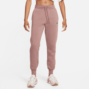 Nike Sportswear Phoenix Fleece-sweatpants med mellemhøj talje til kvinder - lilla lilla L (EU 44-46)