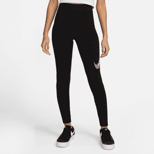 Nike Sportswear Swoosh-leggings med høj talje til kvinder - sort sort L (EU 44-46)