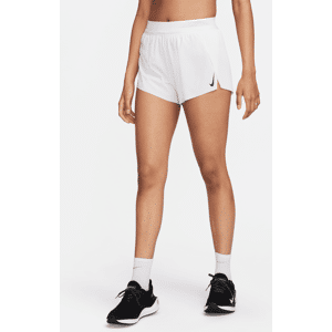 Nike AeroSwift Dri-FIT ADV-løbeshorts med indershorts (7,5 cm) og mellemhøj talje og til kvinder - hvid hvid XS (EU 32-34)