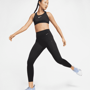 Nike Go-leggings i 7/8-længde med høj talje, fast støtte og lommer til kvinder - sort sort XS (EU 32-34)