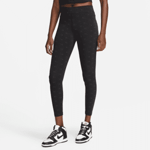 Nike Air-leggings med print og høj talje til kvinder - sort sort S (EU 36-38)
