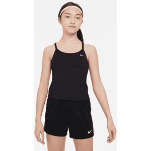 Nike Indy-tanktop-sports-bh til større børn (piger) - sort sort S