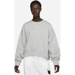 Oversized Nike Sportswear Phoenix Fleece-sweatshirt med rund hals til kvinder - grå grå S (EU 36-38)