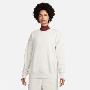 Oversized Nike Sportswear Phoenix Fleece-sweatshirt med rund hals til kvinder - brun brun S (EU 36-38)