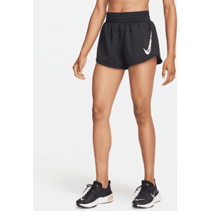 Nike One Dri-FIT-shorts med indershorts (7,5 cm) og mellemhøj talje til kvinder - sort sort L (EU 44-46)