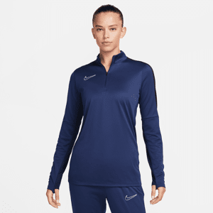 Nike Dri-FIT Academy-fodboldtræningstop til kvinder - blå blå S (EU 36-38)