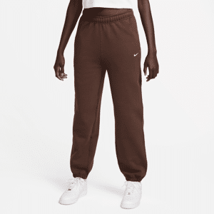 Nike Solo Swoosh-fleecebukser til kvinder - brun brun M (EU 40-42)