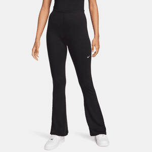 stramme Nike Sportswear Chill Knit-leggings med vidde og lille ribkant - sort sort S (EU 36-38)