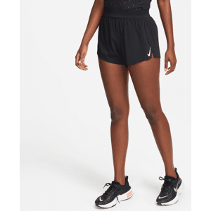 Nike AeroSwift Dri-FIT ADV-løbeshorts med indershorts (7,5 cm) og mellemhøj talje og til kvinder - sort sort XXL (EU 52-54)