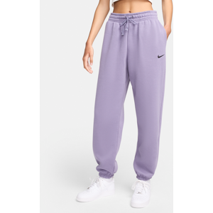 Overdimensionerede Nike Sportswear Phoenix Fleece-sweatpants med høj talje til kvinder - lilla lilla XS (EU 32-34)