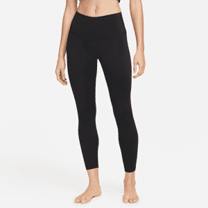 Nike Yoga-7/8-leggings med høj talje til kvinder - sort sort L (EU 44-46)
