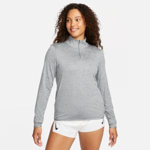 Nike Swift Element-løbetop med UV-beskyttelse og 1/4 lynlås til kvinder - grå grå M (EU 40-42)