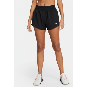 Nike One Dri-FIT-shorts med indershorts (7,5 cm) og mellemhøj talje til kvinder - sort sort L (EU 44-46)